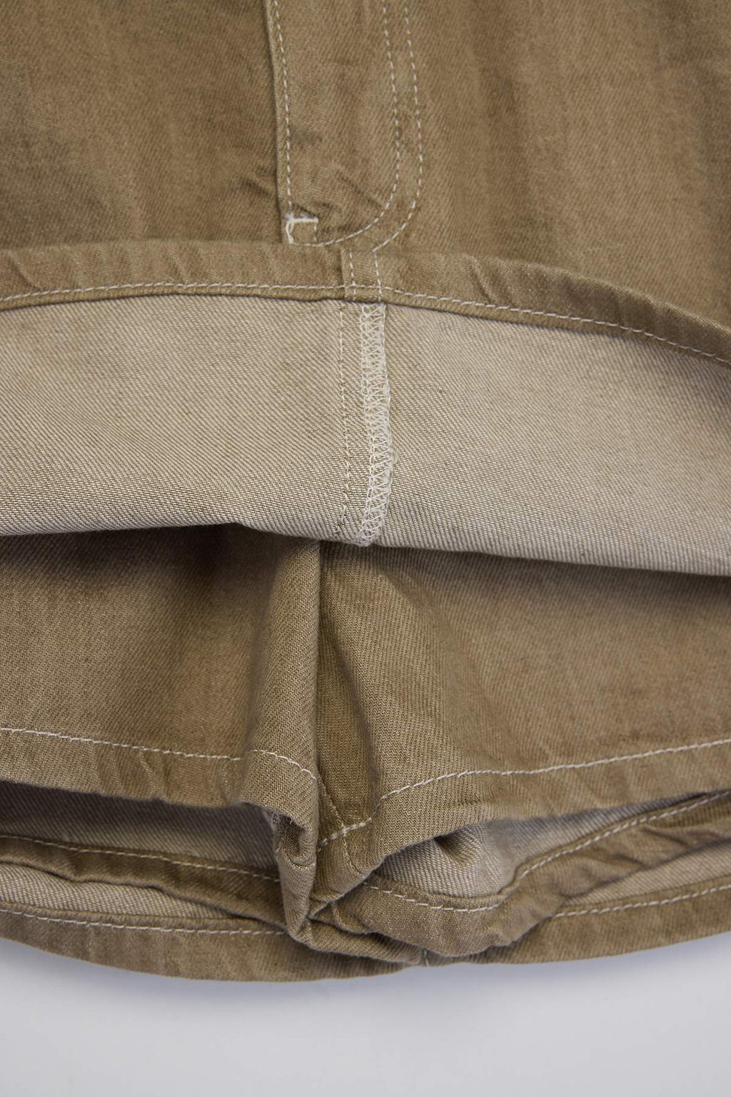 Bej Vintage Y?kama Yuksek Bel Denim Sort Etek TWOSS26SR00110 - Trendyolmilla фото 2