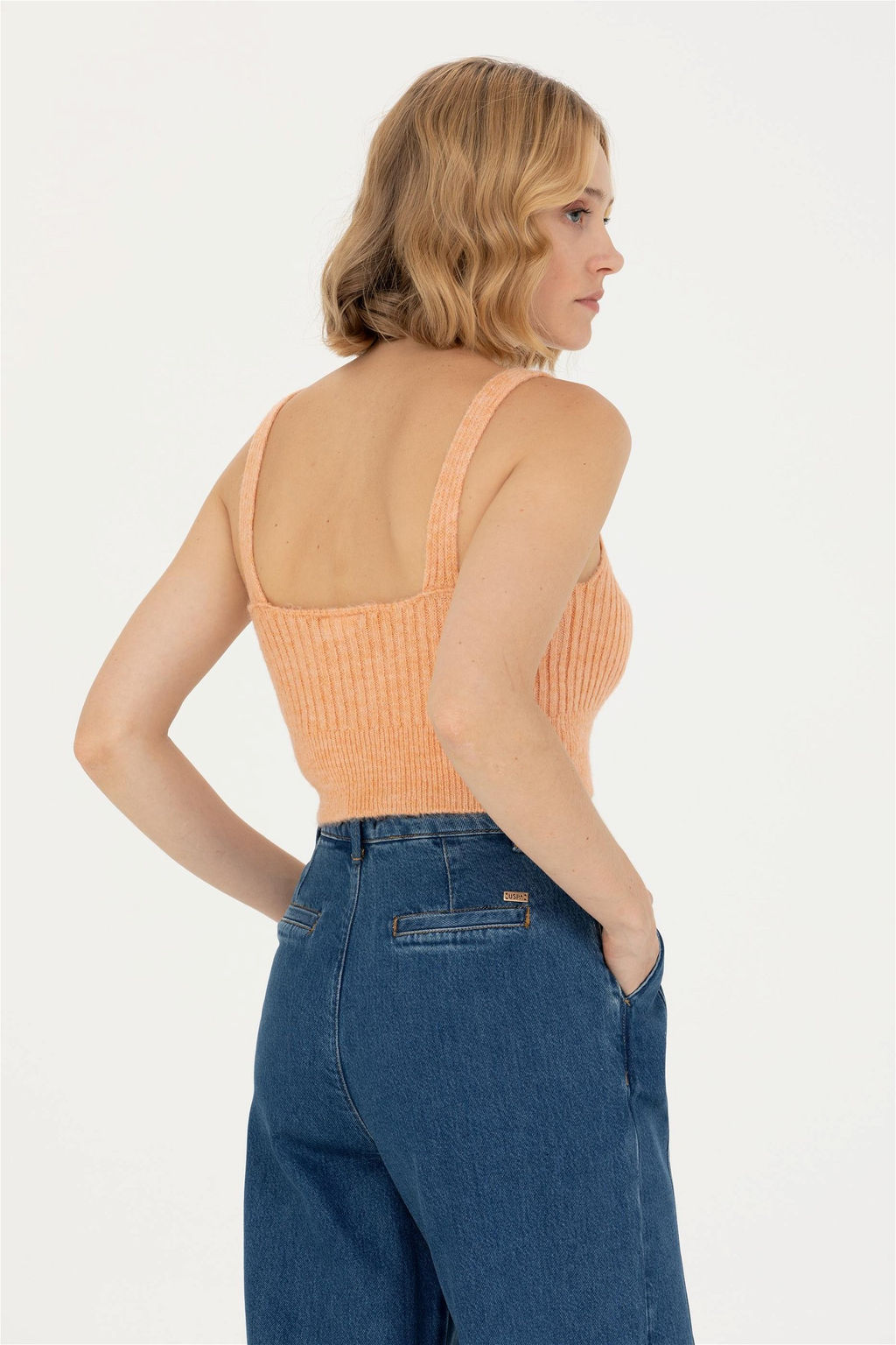 U. S. Polo Assn Женский пудровый свитер с v-образным вырезом - U.s. polo assn фото 12