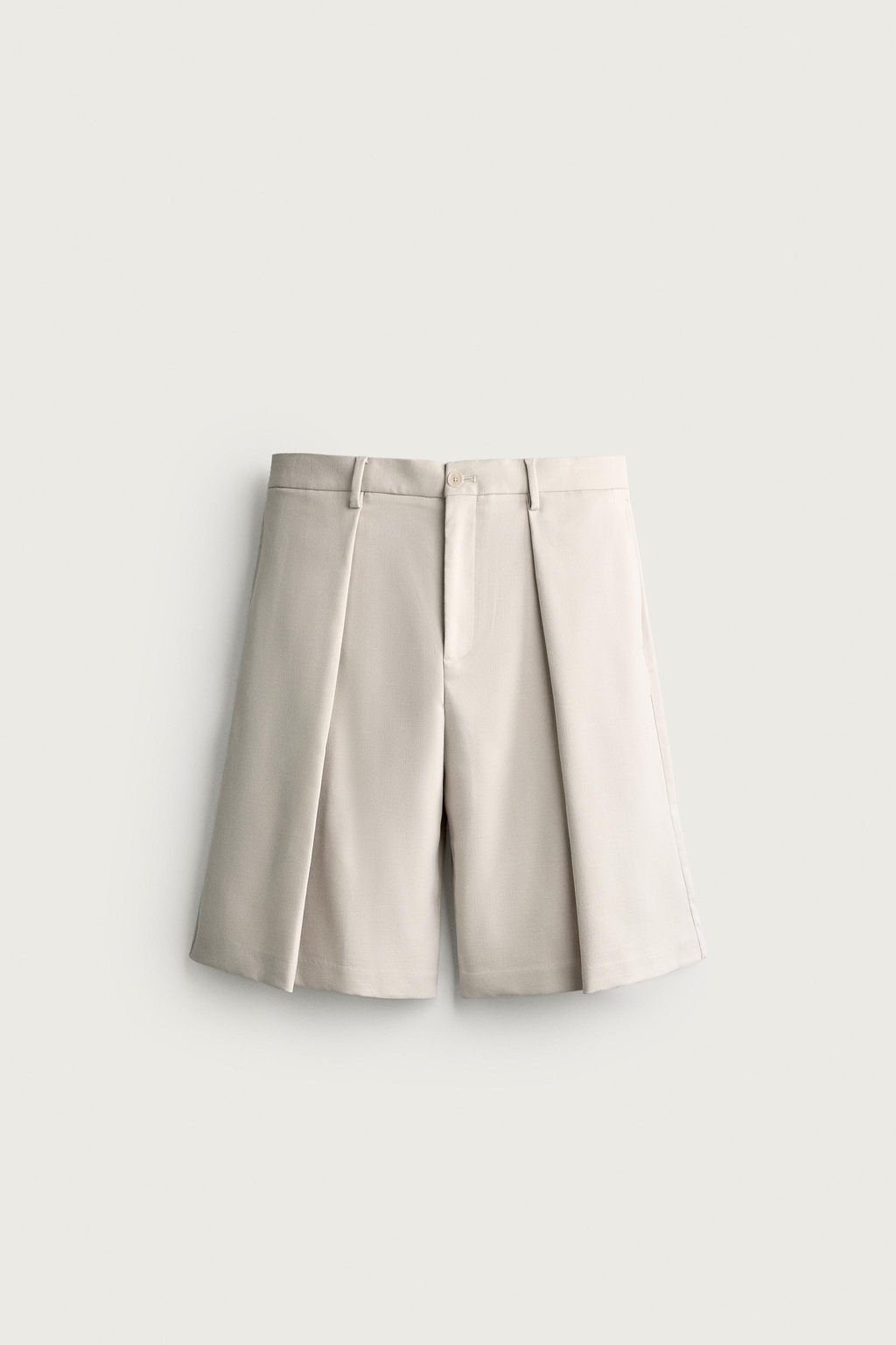 BERMUDA WIDE FIT PLIEGUES / Beige claro - Zara фото 7