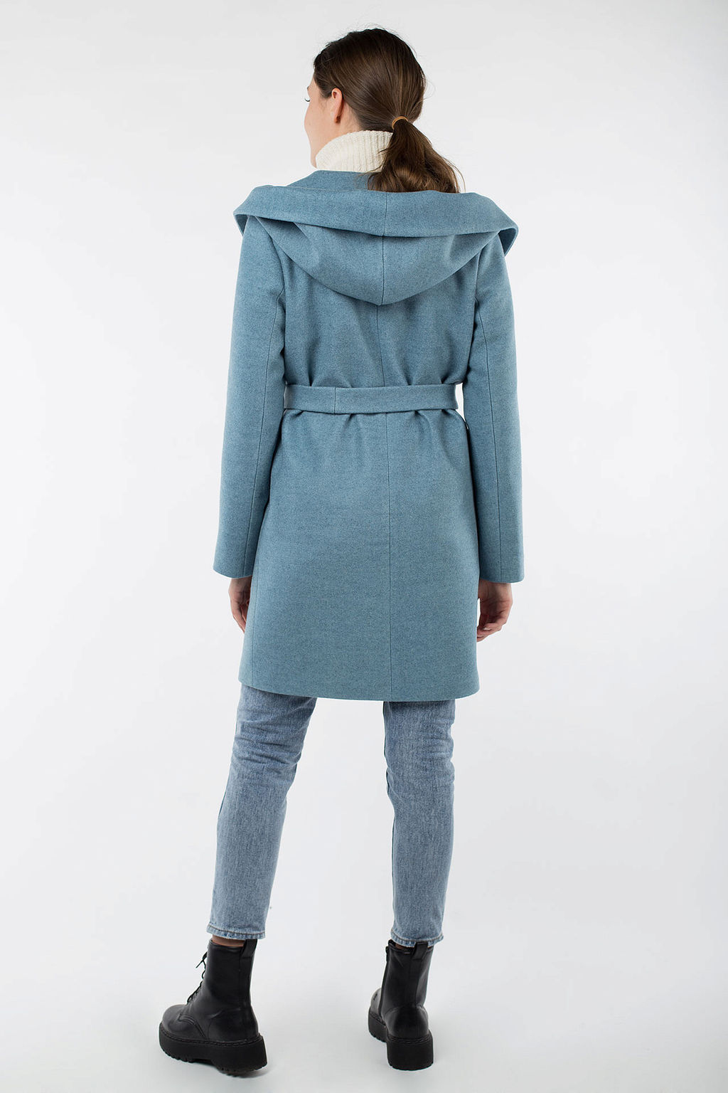 01-09475 Пальто женское демисезонное (пояс) - El podio фото 6