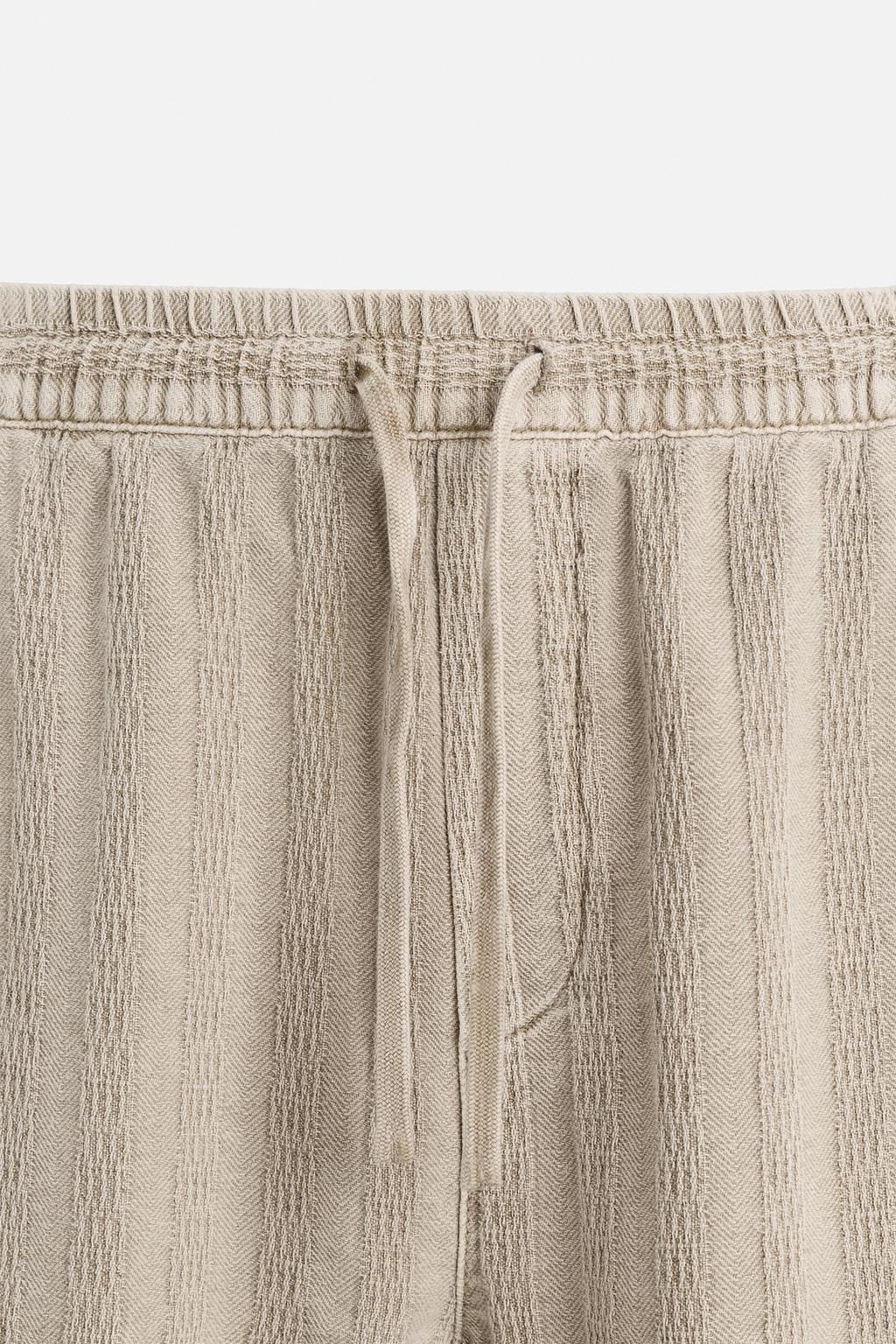 RELAXED FIT JACQUARD TROUSERS - Zara фото 29