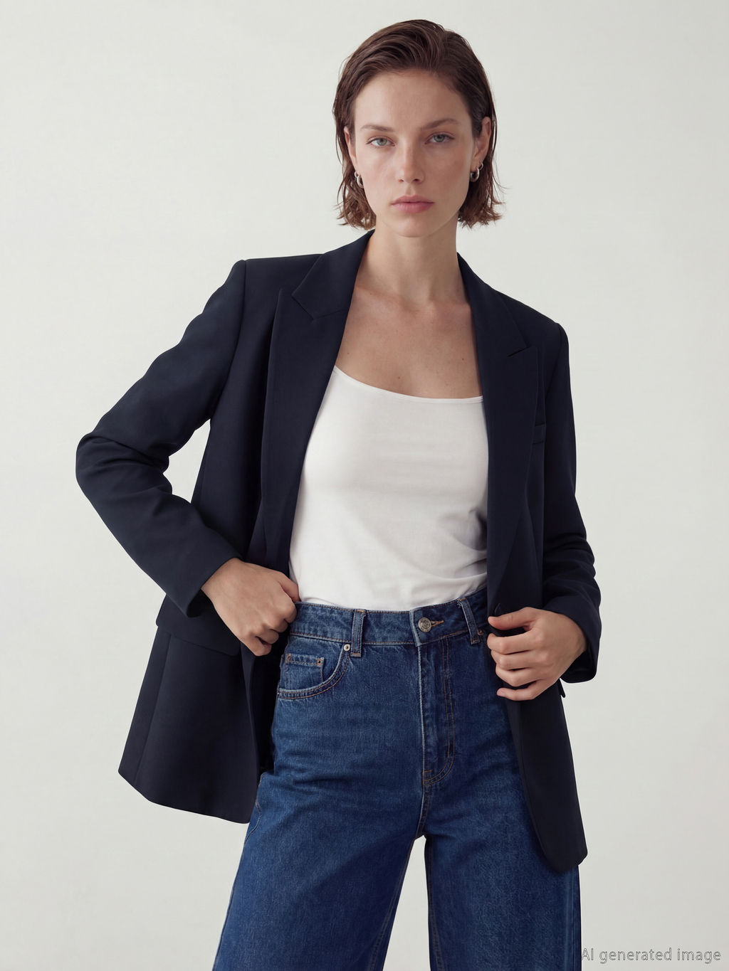 Krep Kad?n Blazer Ceket