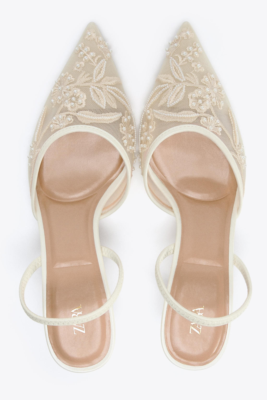 EMBROIDERED MESH SLINGBACKS - Zara фото 17