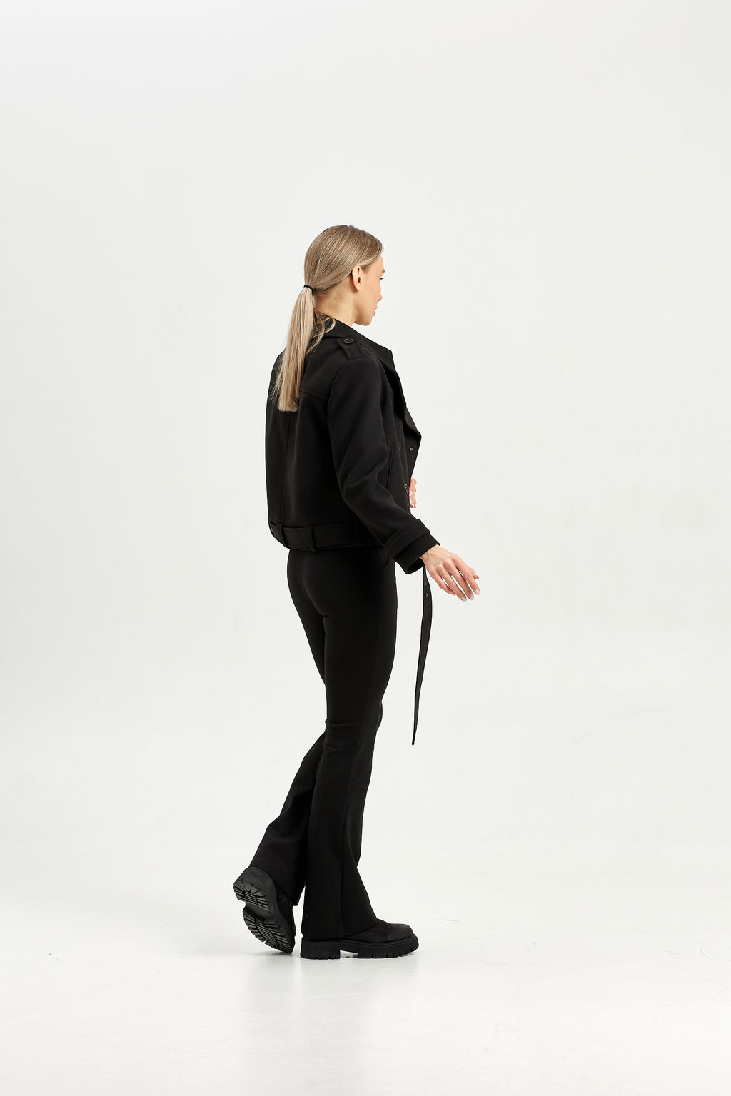 Полупальто женское демисезонное 25999 (пепельный/ёлочка) - Kankan фото 47