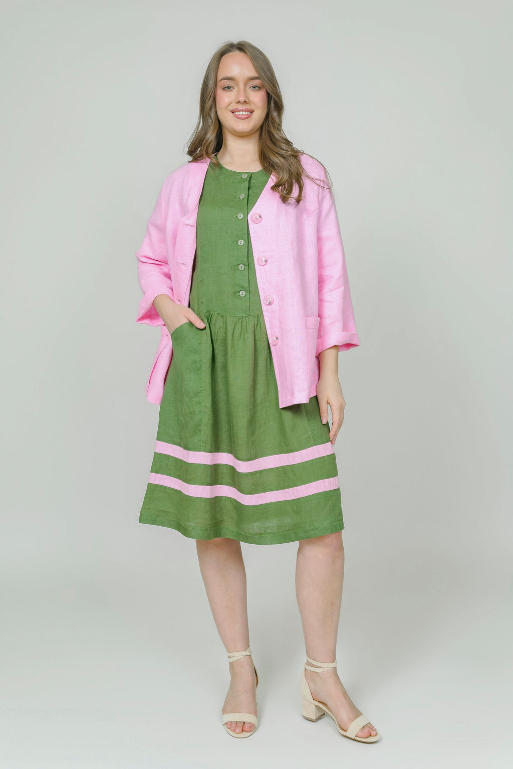 Платье 100% лен