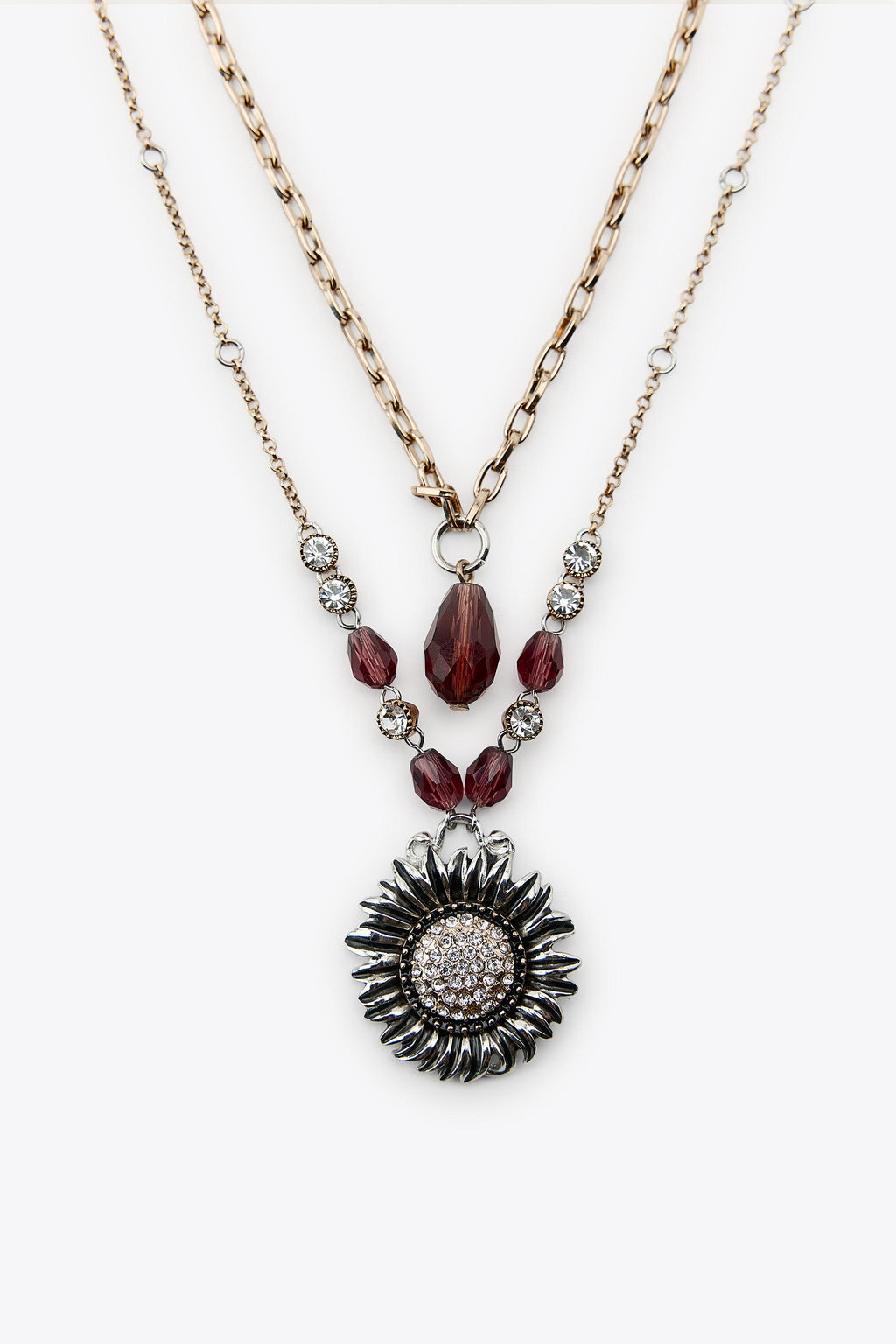 PACK OF 2 BEADED FLOWER NECKLACES - Zara фото 2