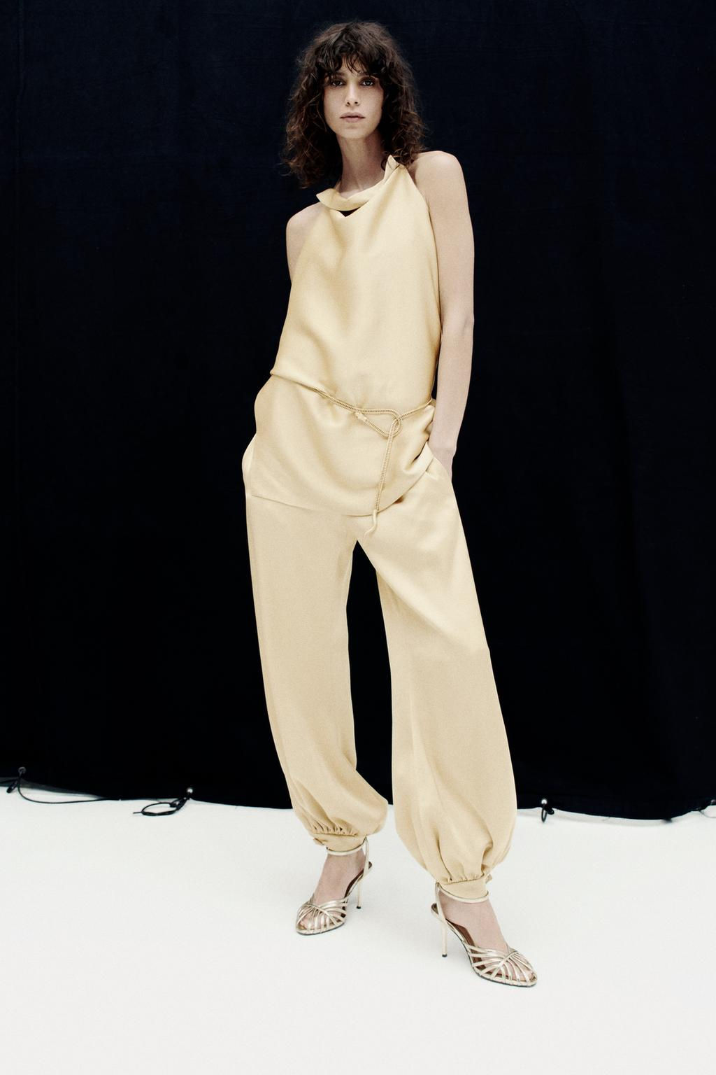 ZW COLLECTION SATIN BALLOON TROUSERS