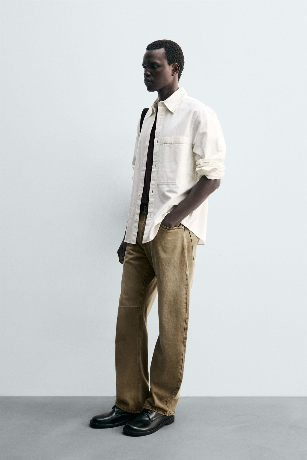 EMBROIDERED COTTON/LINEN SHIRT - Zara фото 4