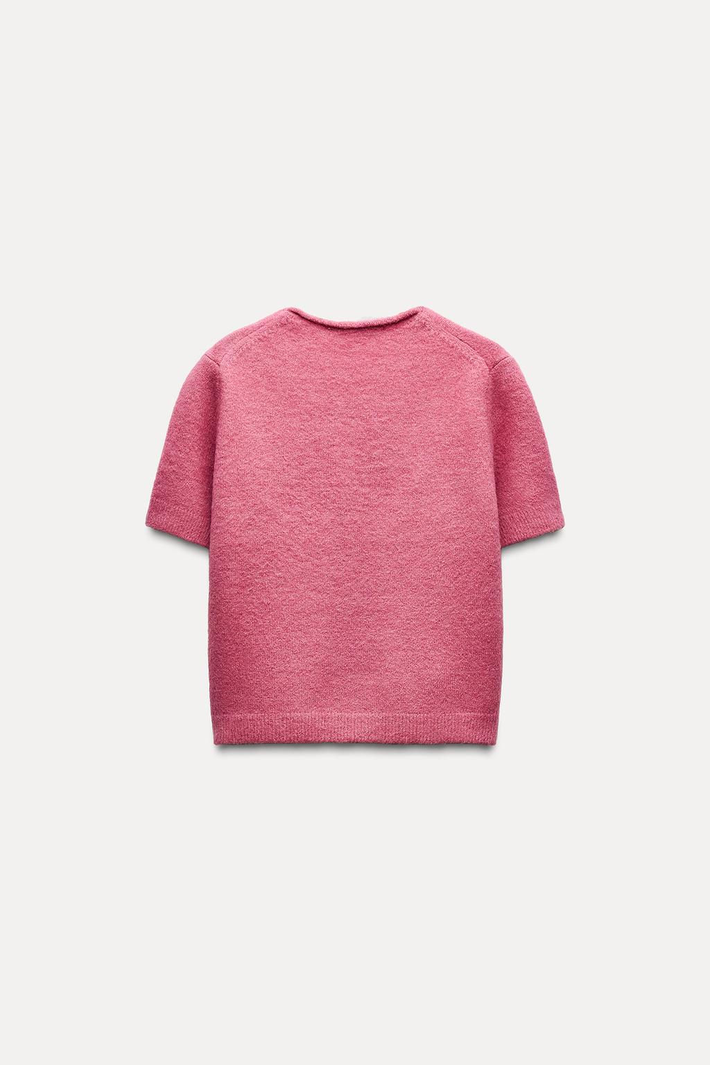 SOFT KNIT SHORT SLEEVE SWEATER - Zara фото 8