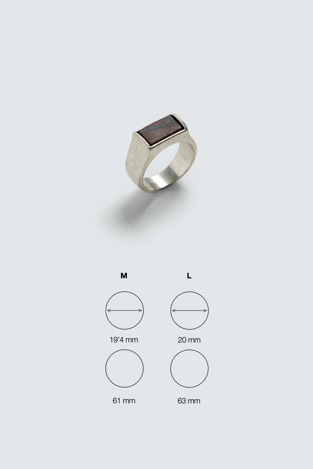 ANILLO SELLO PIEDRA / Plata - Zara фото 6