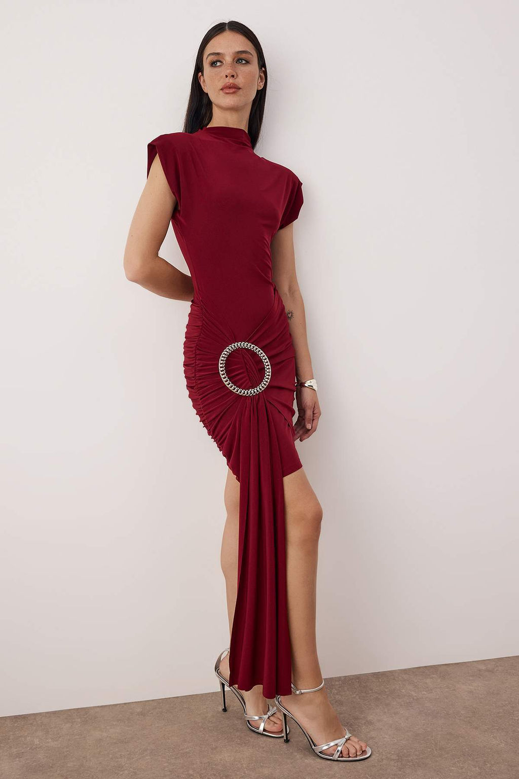 Lacivert Duz Aksesuar Detayl? Orme Sandy K?sa / Mini Astars?z Kokteyl Elbise TPRAW26EL00032 - Trendyolmilla фото 10