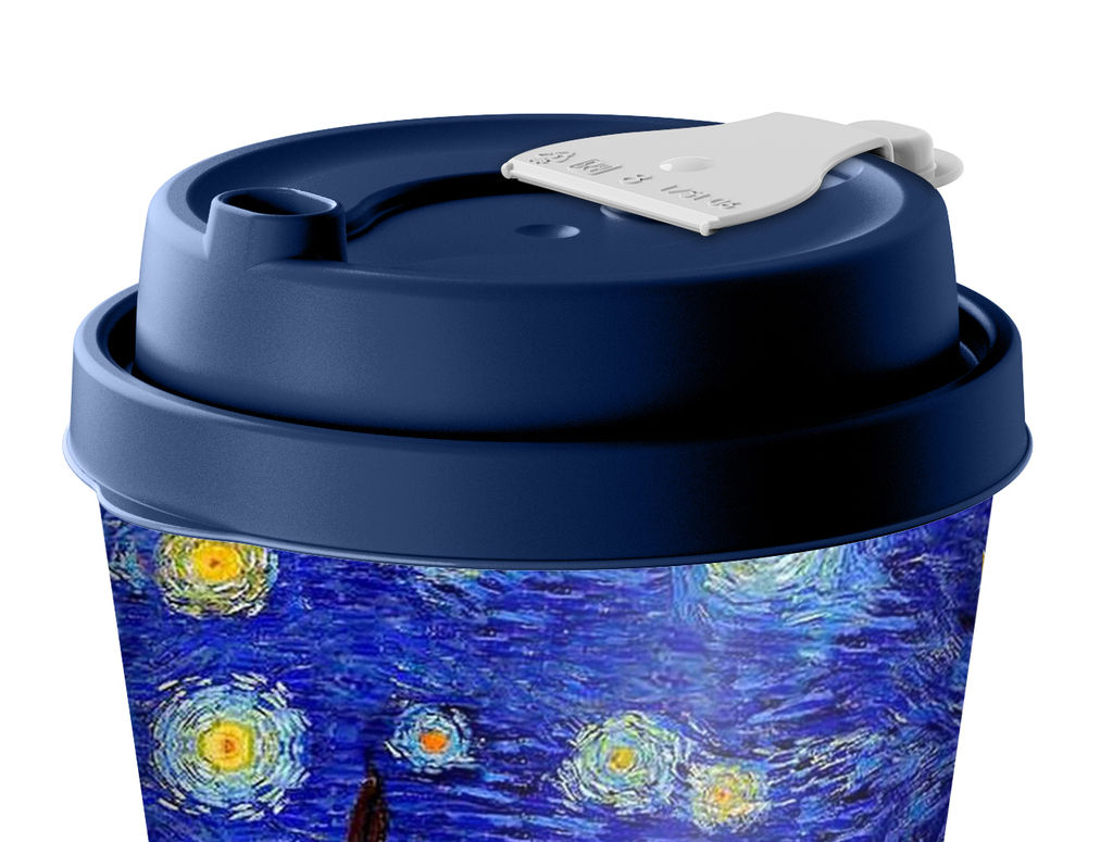 Цена за 2 шт. Стакан с крышкой 550мл с декором с клапаном "Искусство" (микс) 223134690/00