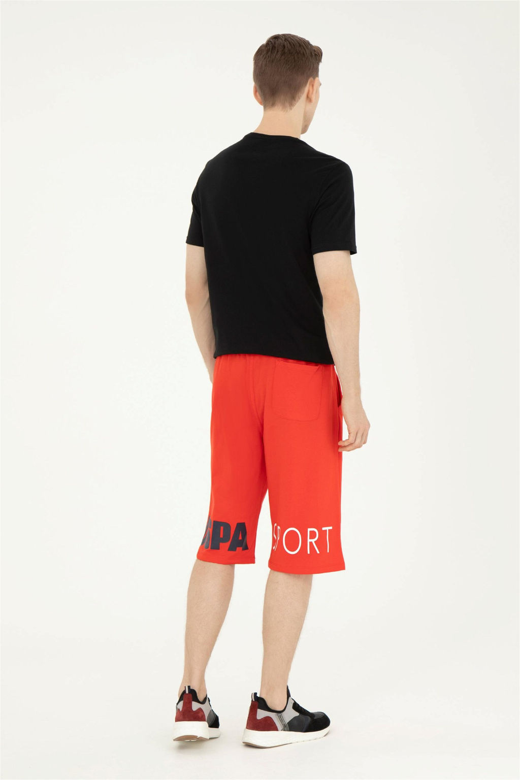 Мужские красные вязаные шорты - U.s. polo assn фото 4