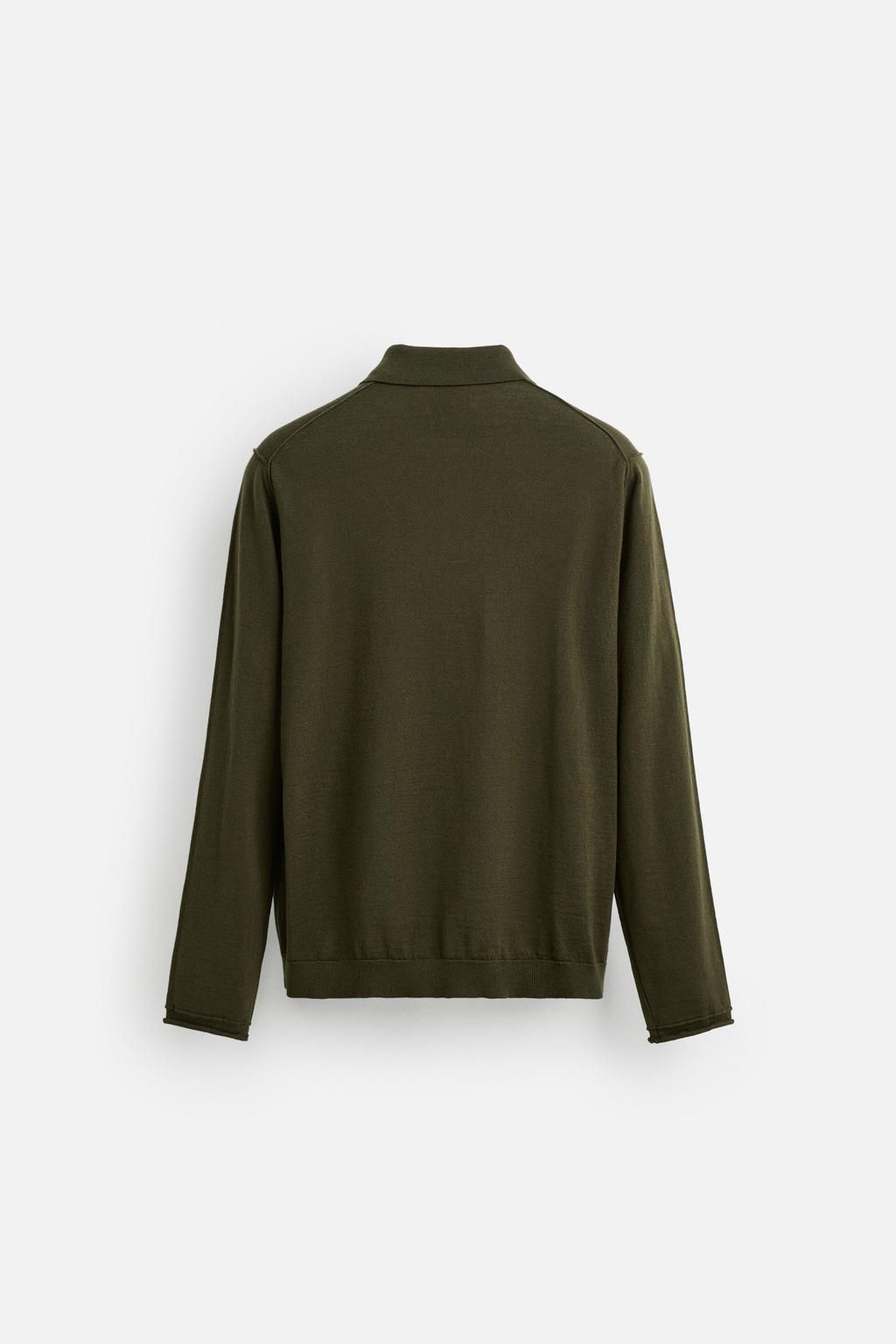 KNIT WOOL-COTTON POLO SHIRT - Zara фото 17
