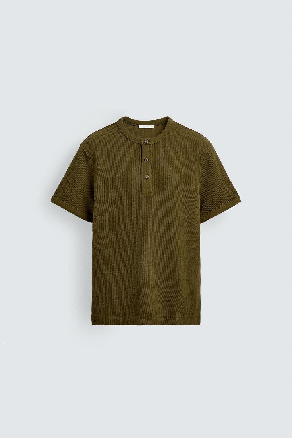 CAMISETA ESTRUCTURA CUELLO PANADERO / Khaki