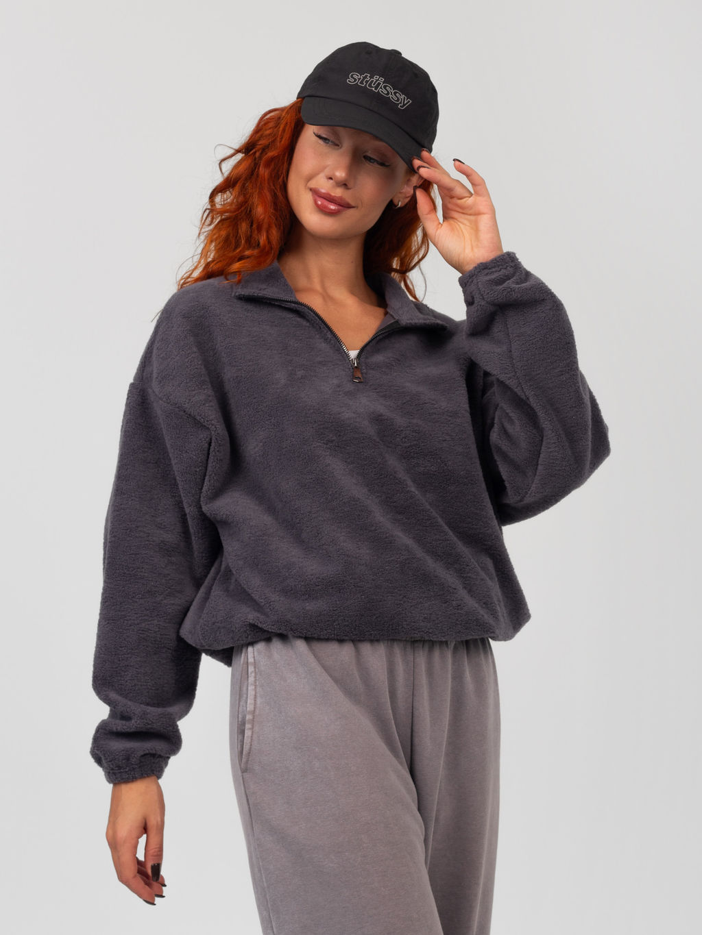 Толстовка женская футер начес 3-х нитка ТЕДДИ ГРАФИТ