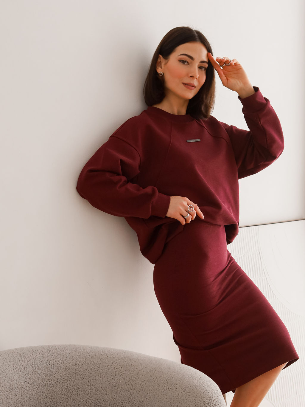 Юбка женская Pike, портвейн - Inzibe фото 3