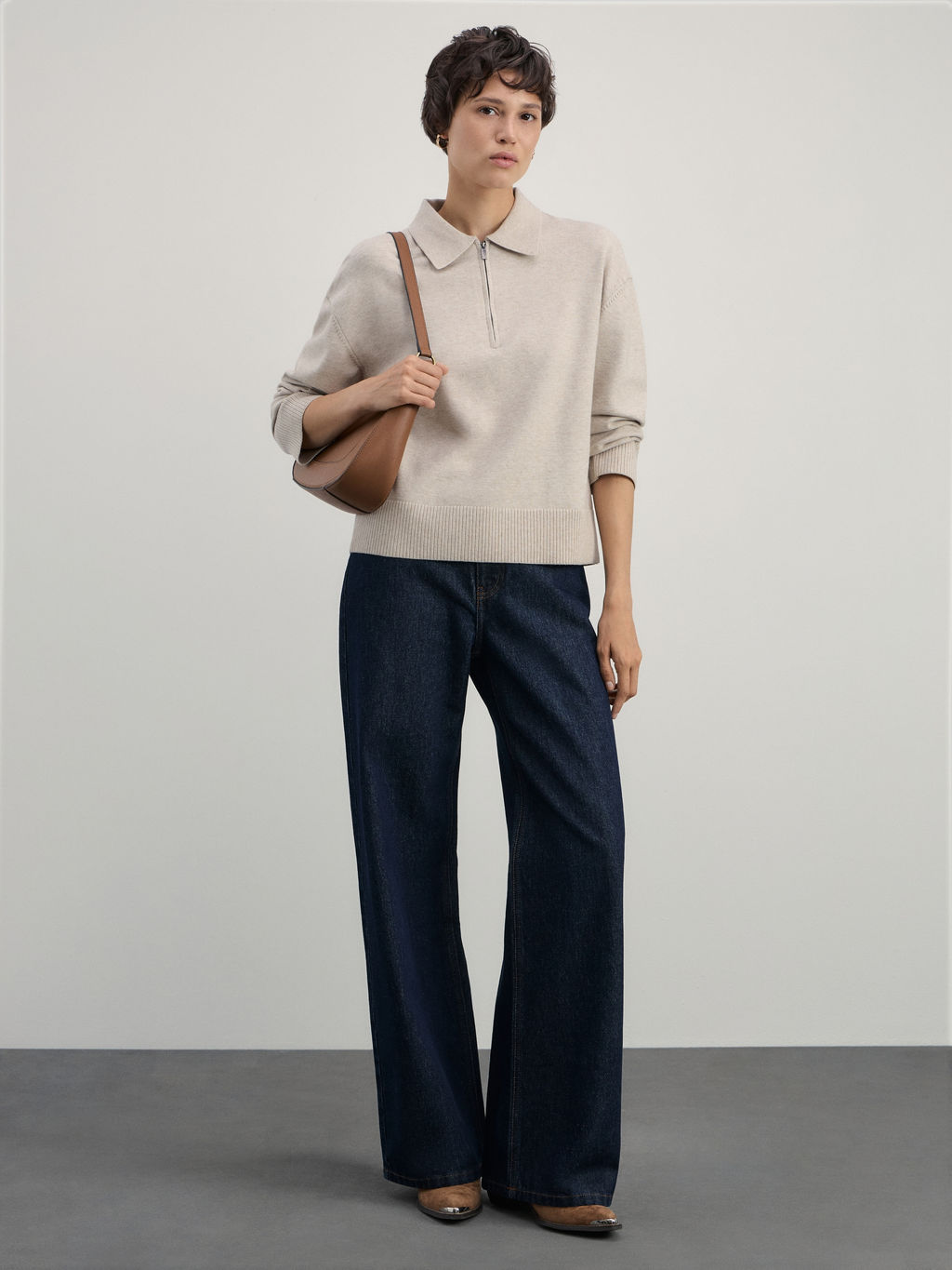 Джемпер поло из вискозы / Zarina  фото 2