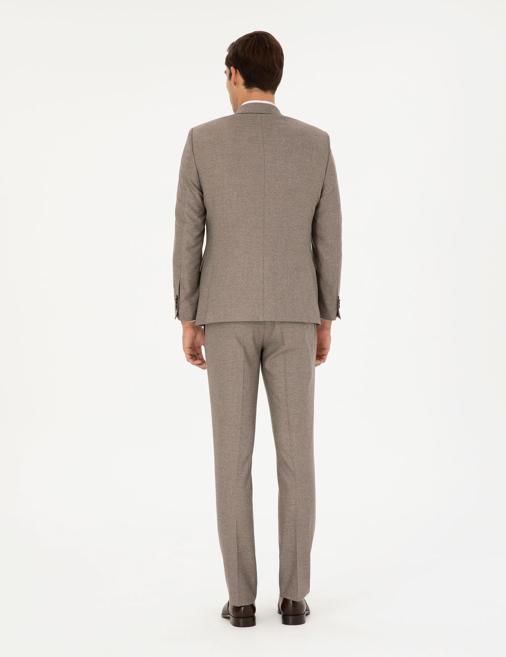 A__k Kahverengi Slim Fit Tak_m Elbise