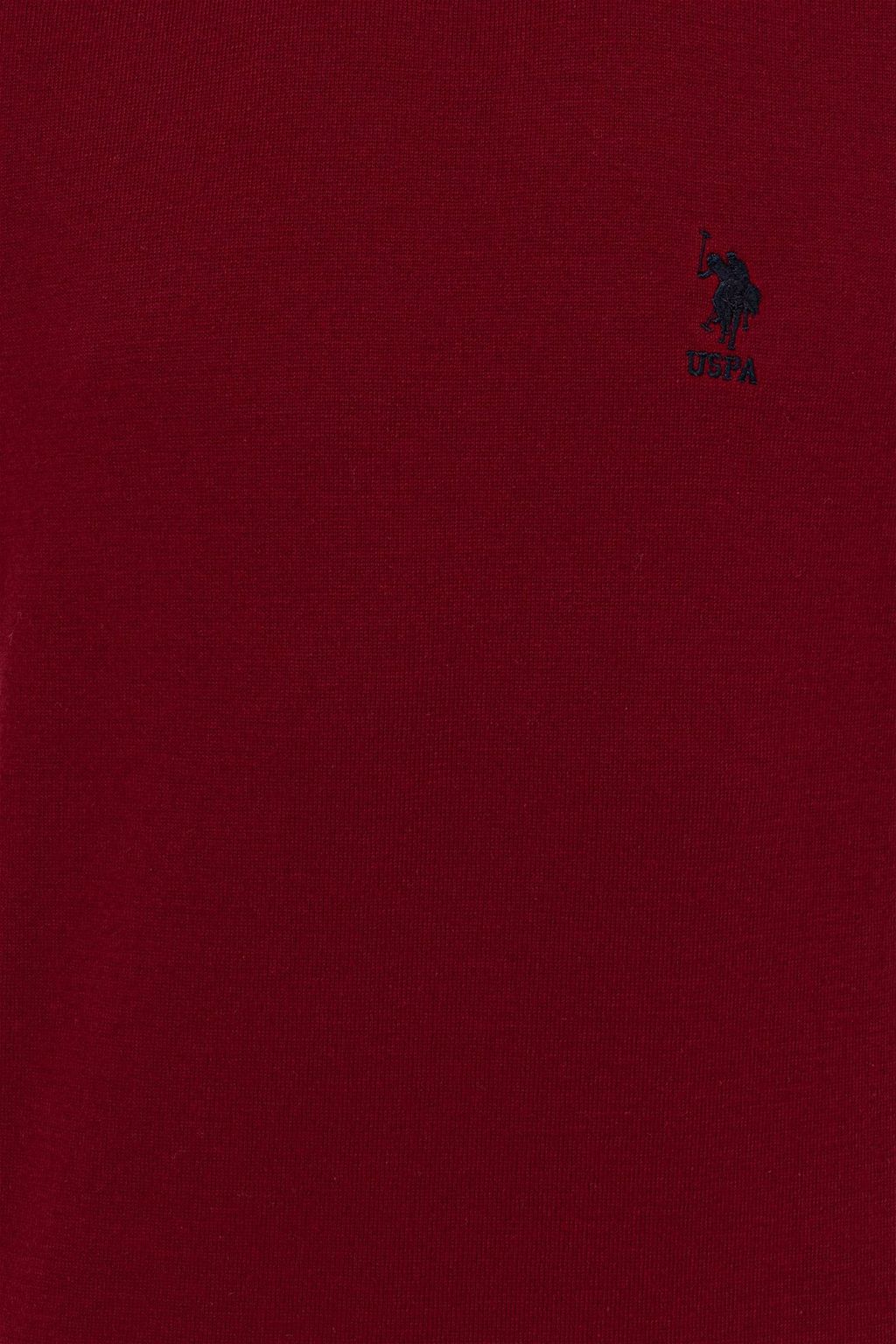 Мужской бордовый красный трикотажный свитер Basic - U.s. polo assn фото 6