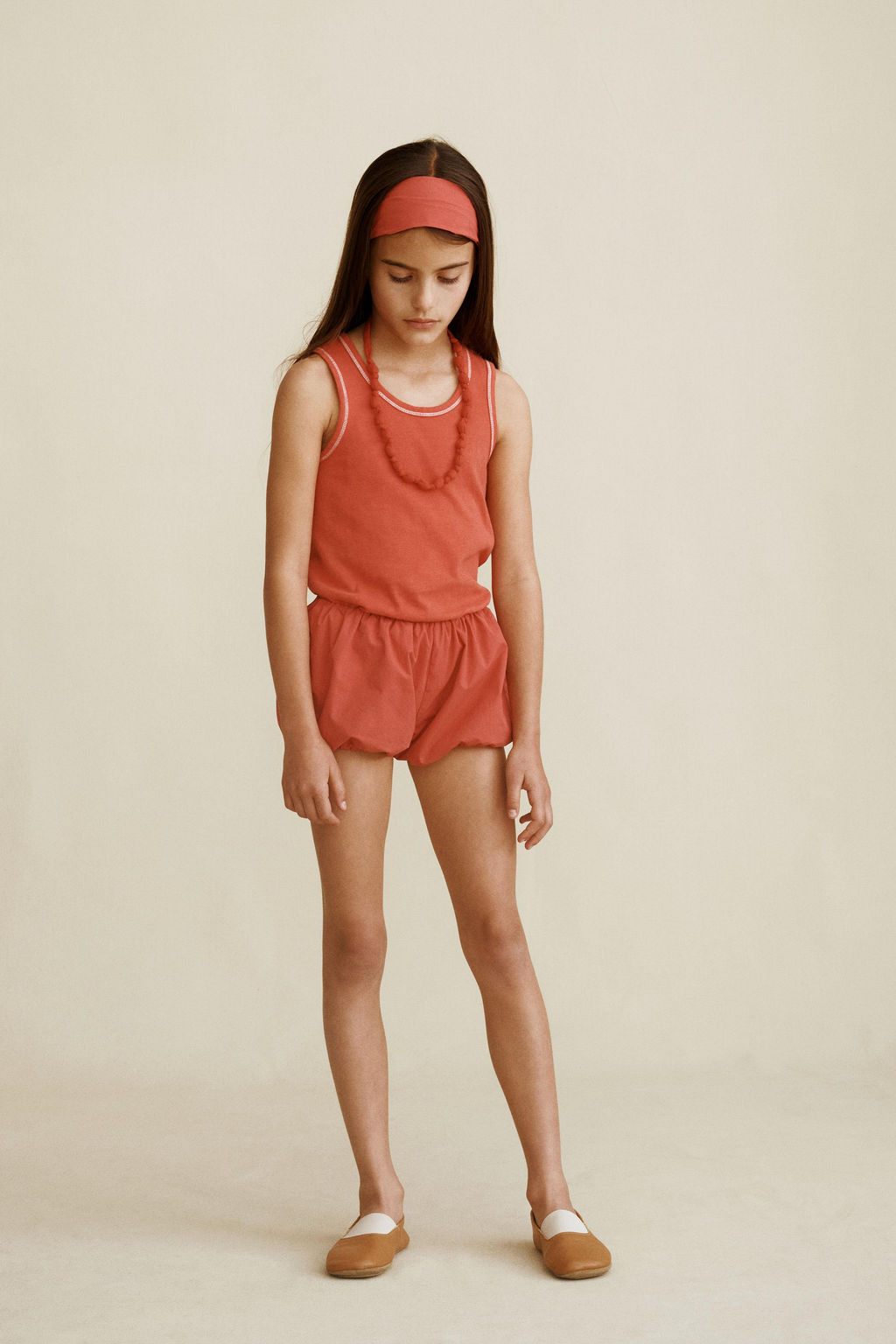 CAMISETA PESPUNTES CREATED BY CARAMEL LONDON X ZARA / Rojo