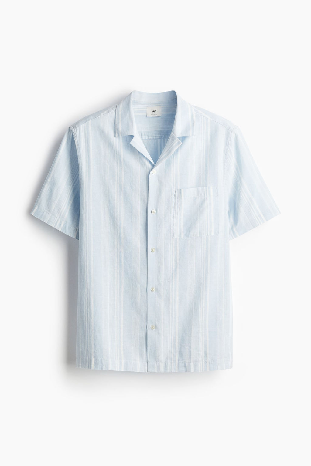 Camisa resort en mezcla de lino Regular Fit - H&m фото 6