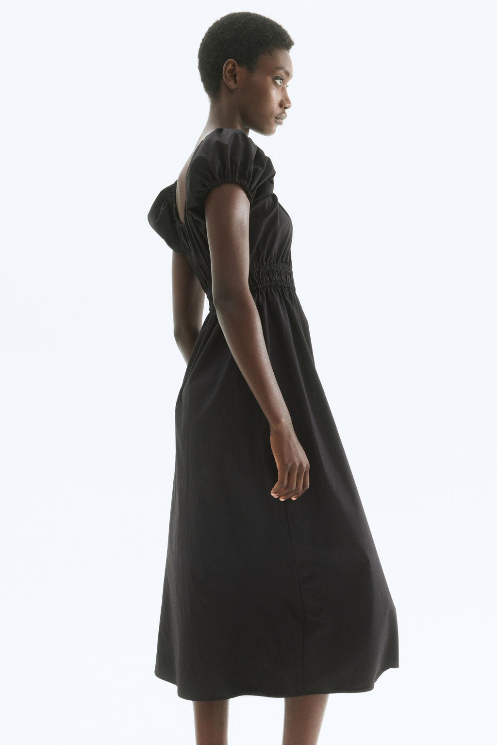 Vestido off-the-shoulder de popelina - H&m фото 5