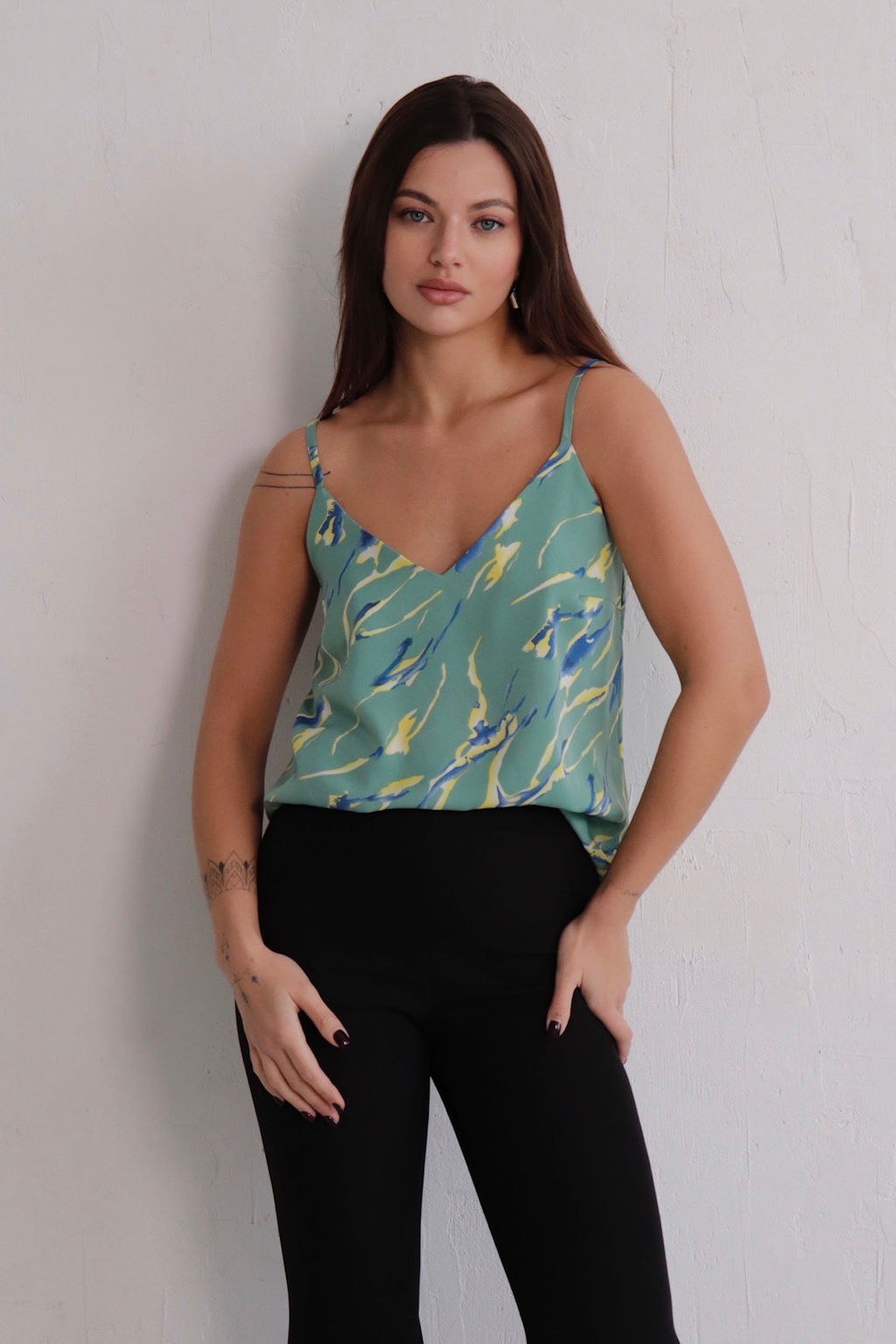 11098 Топ базовый с принтом - Martichelli фото 11