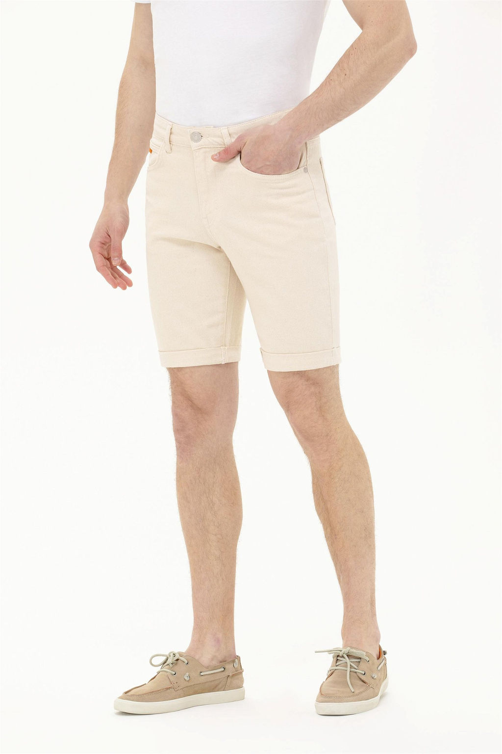 U. S. Polo Assn Мужские бежевые джинсовые шорты - U.s. polo assn фото 9