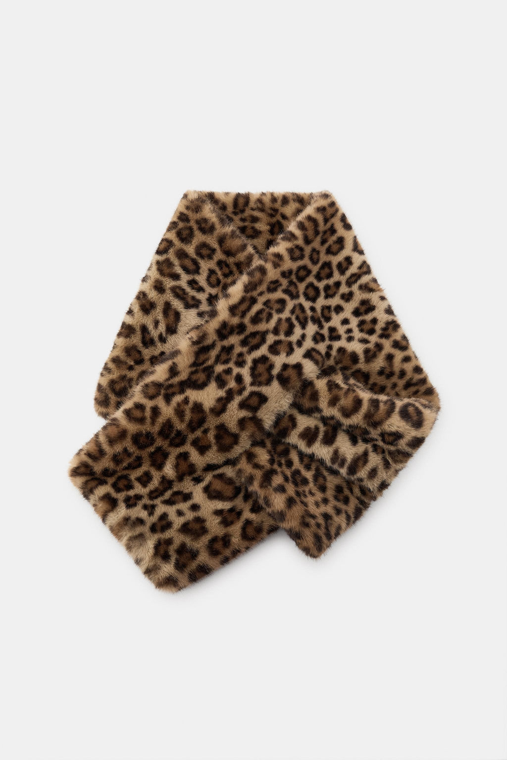 ANIMAL PRINT FAUX FUR SCARF