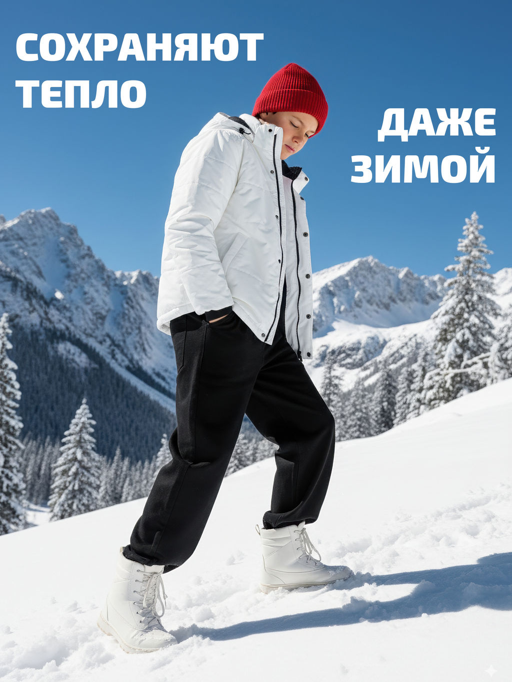 Джинсы-багги утеплённые для мальчиков