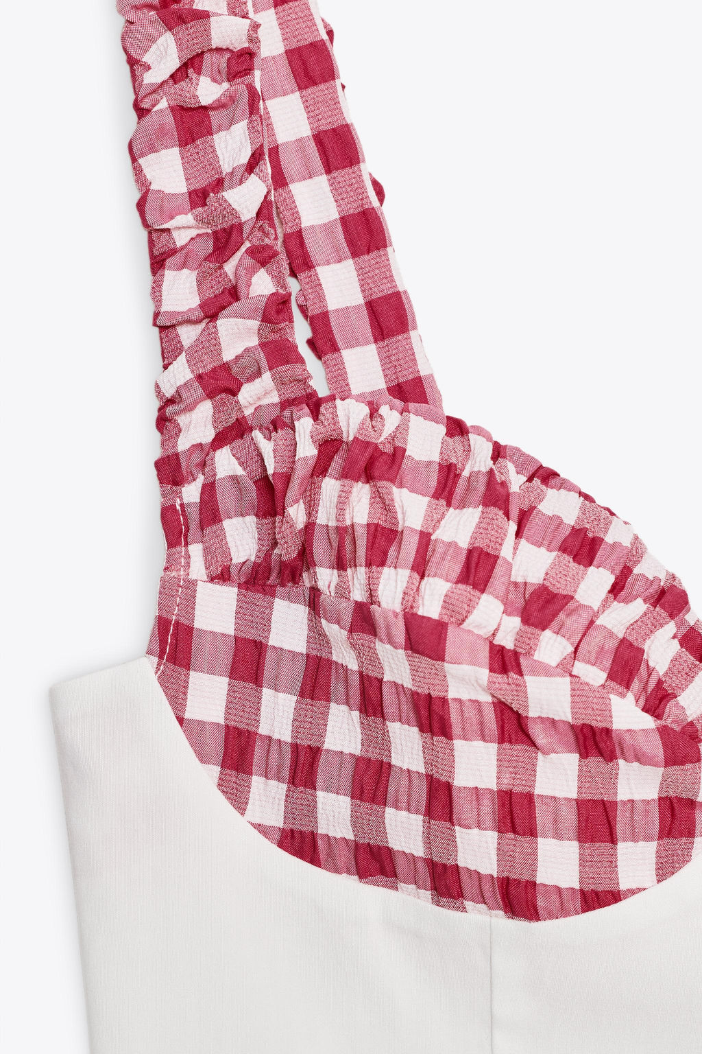 GINGHAM CORSET TOP - Zara фото 8