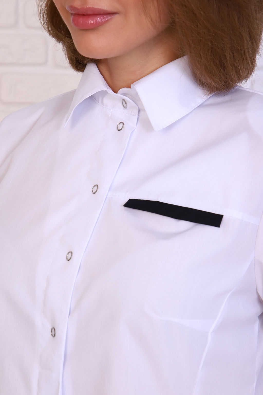 Халат женский 196 ТС. Цвет: белый и черный - Стильб фото 6