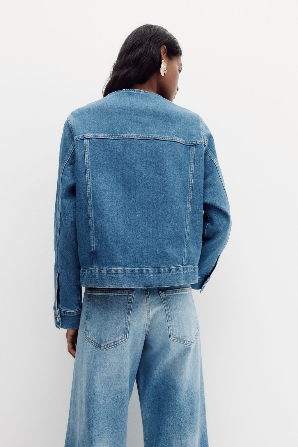 Cazadora trucker sin cuello - H&m фото 3