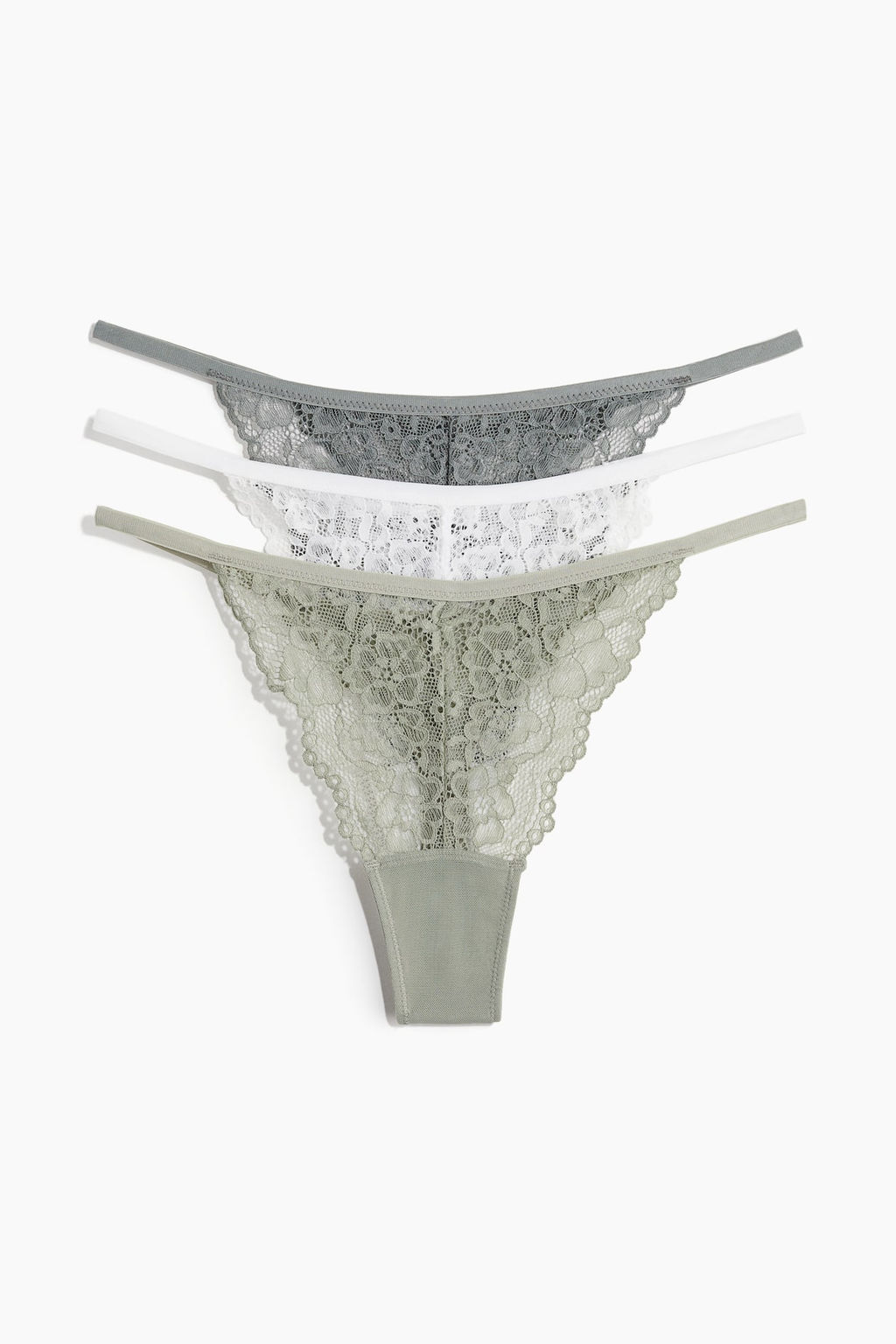 Pack de 3 bragas Thong de encaje - H&m фото 4
