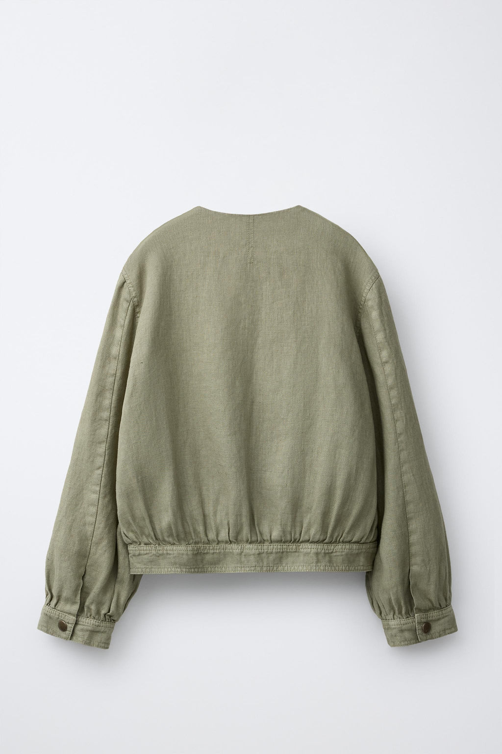 CAZADORA 100% LINO / Khaki - Zara фото 2