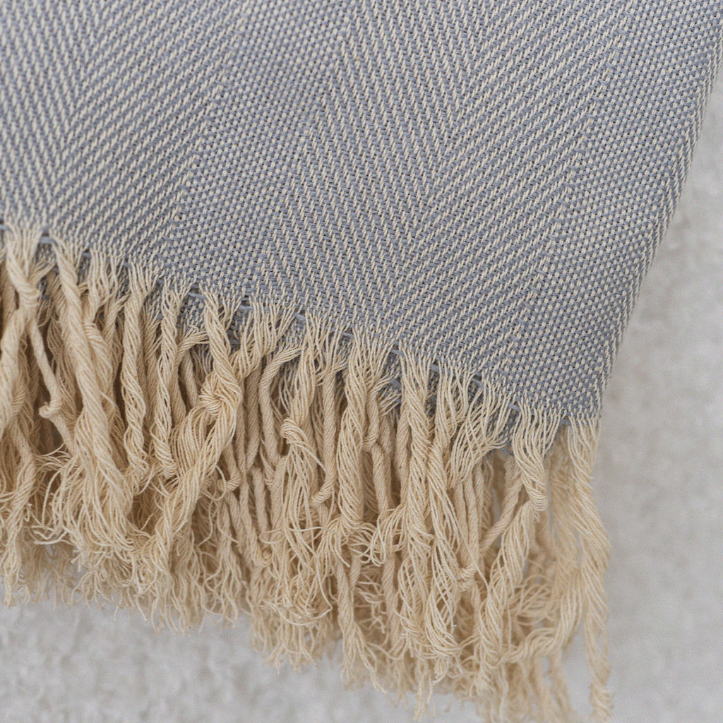 Плед хлопковый 140х200 серый - Уютности фото 4