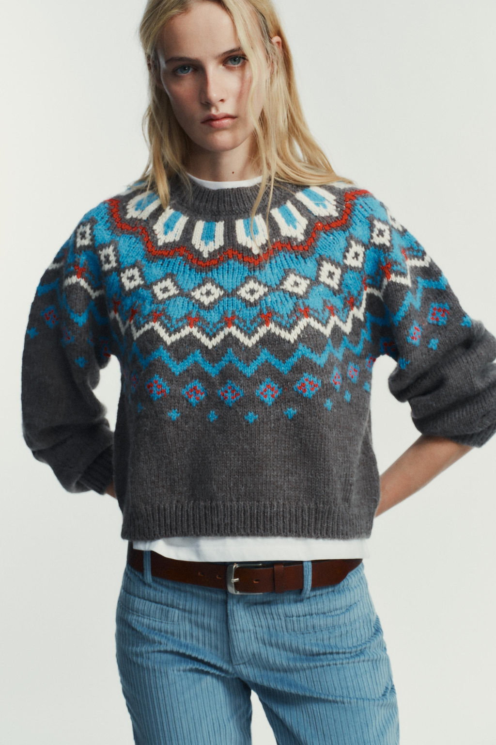 JACQUARD KNIT JUMPER - Zara фото 2