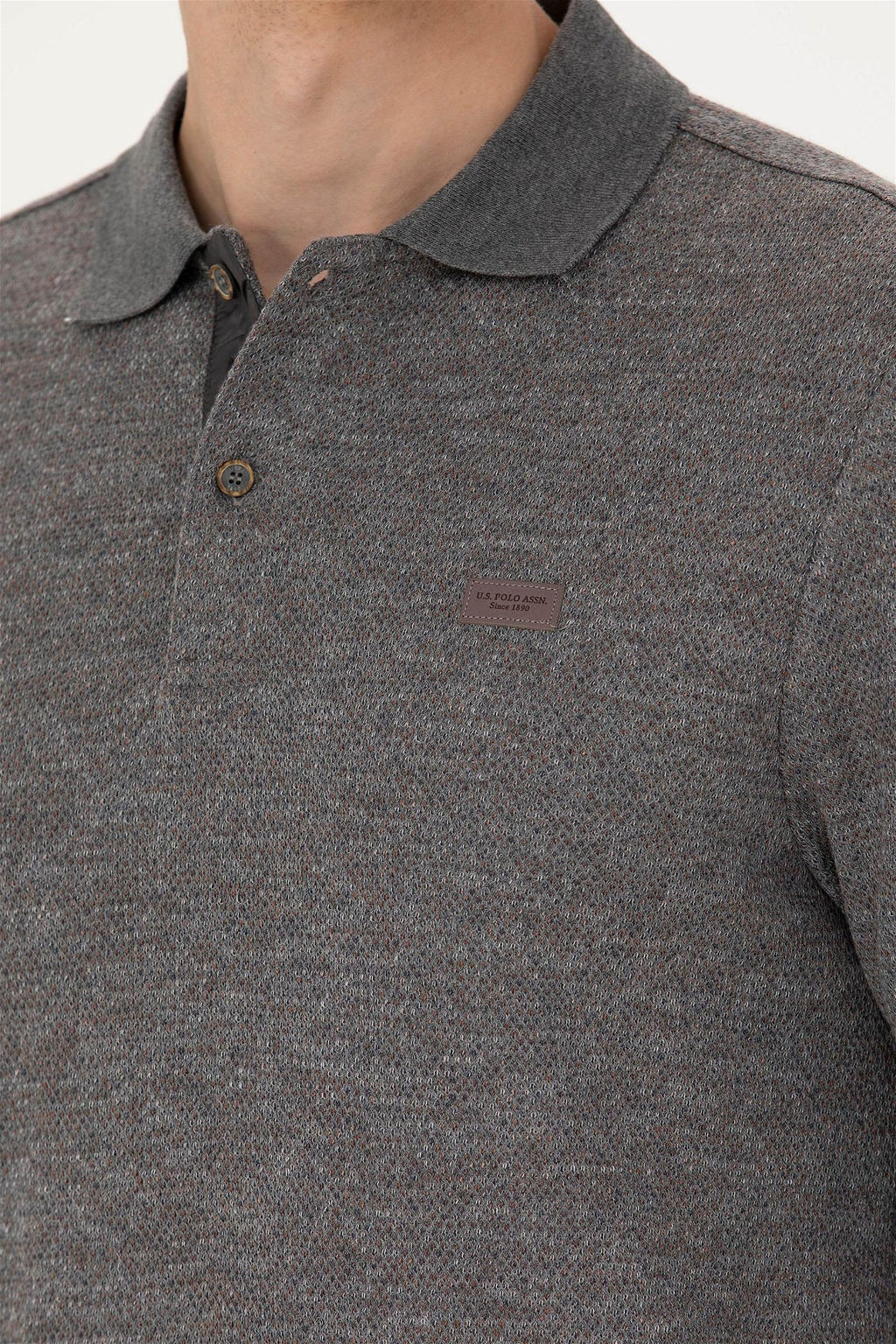 Мужской серый меланжевый свитшот - U.s. polo assn фото 14