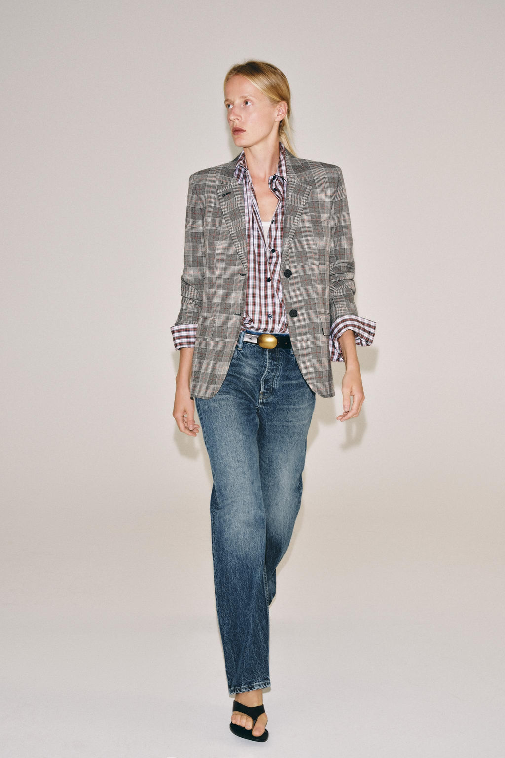 BLAZER CUADROS ZW COLLECTION / Gris - Zara фото 6