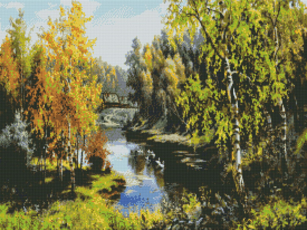 Вышивка крестиком 40х50см, Природа