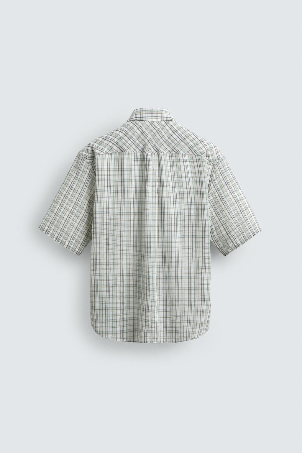 CAMISA RELAXED FIT CUADROS / verde lavado