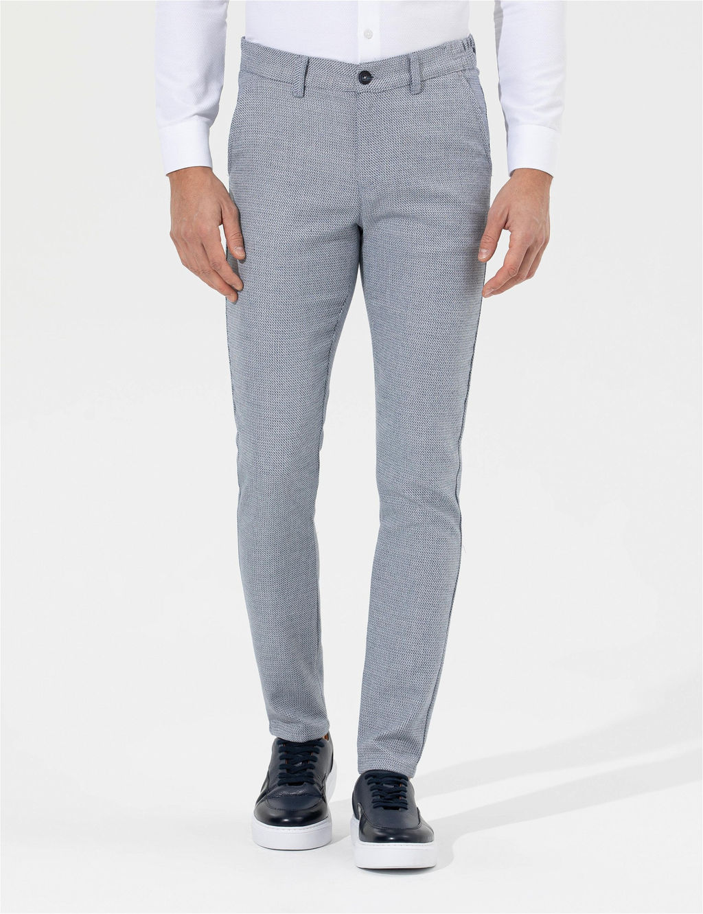 Lacivert Slim Fit Beli Lastikli Kanvas Pantolon - Pierre cardin фото 4