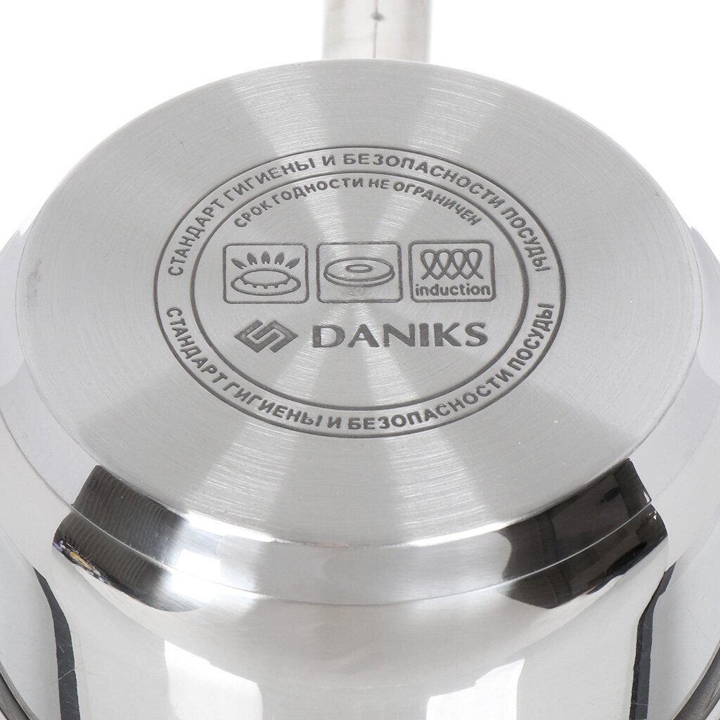 Ковш нерж ОПТИМА 1,5л со стекл крышкой мет/ручка GS-01201-16SP (355260) /Daniks/  фото 7