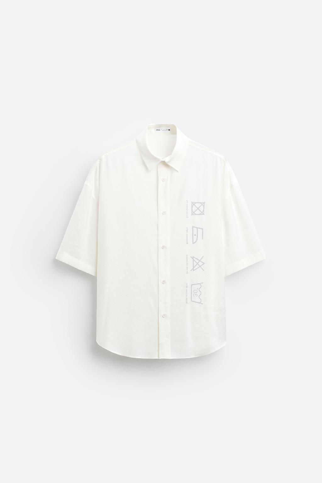 OVERSIZE SHIRT WITH SYMBOLS - Zara фото 6