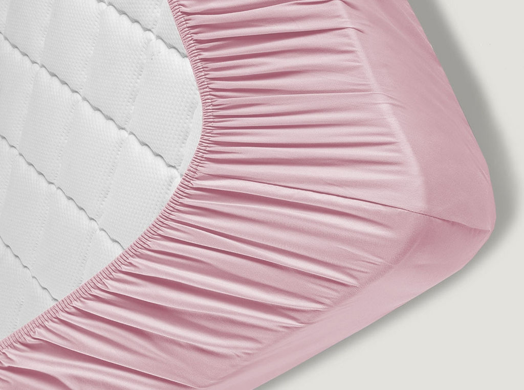 Простыня на резинке 4403/1-БЧ 200*140*20 гл.кр. сатин цв. розовый