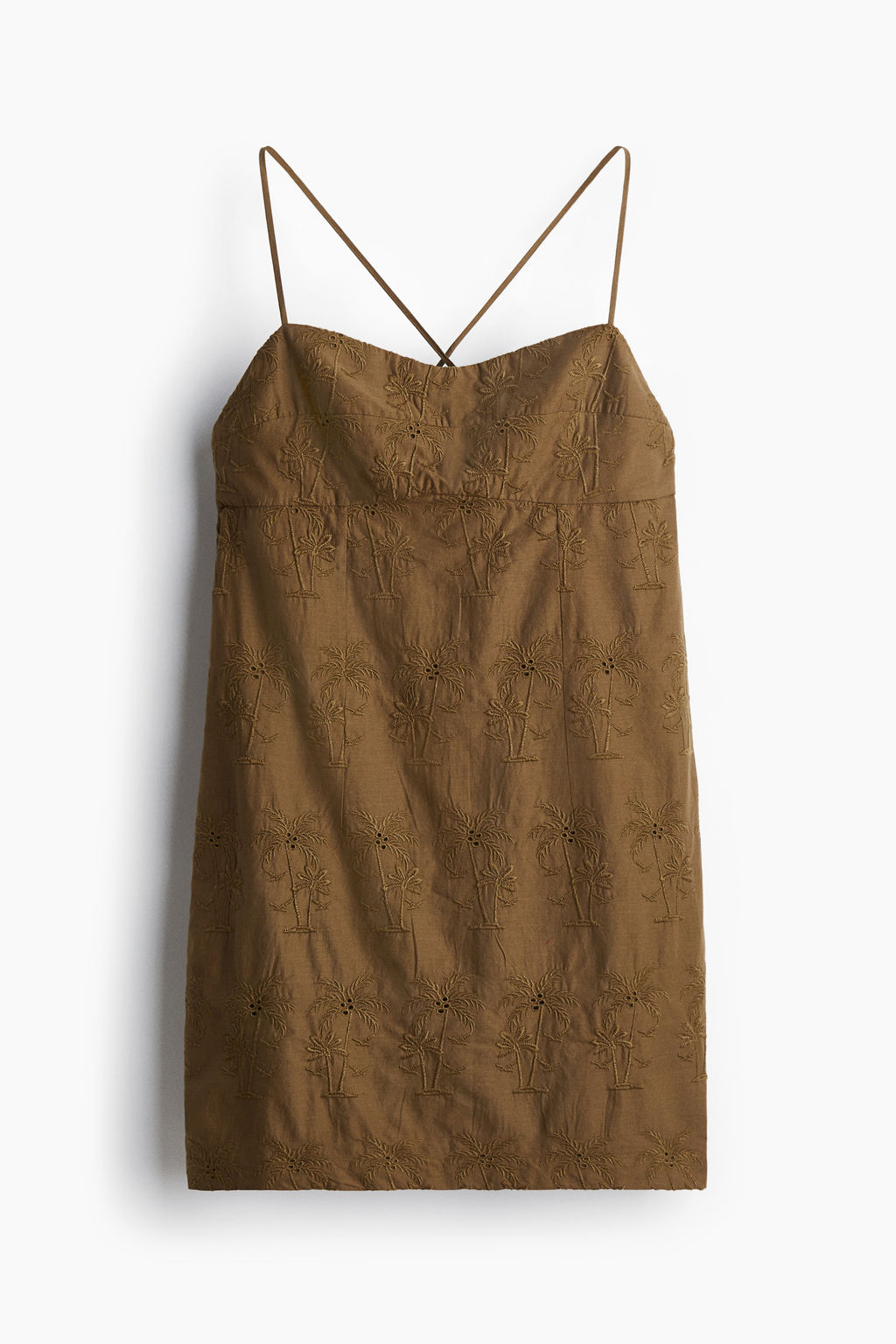 Vestido de tirantes con dise?o bordado