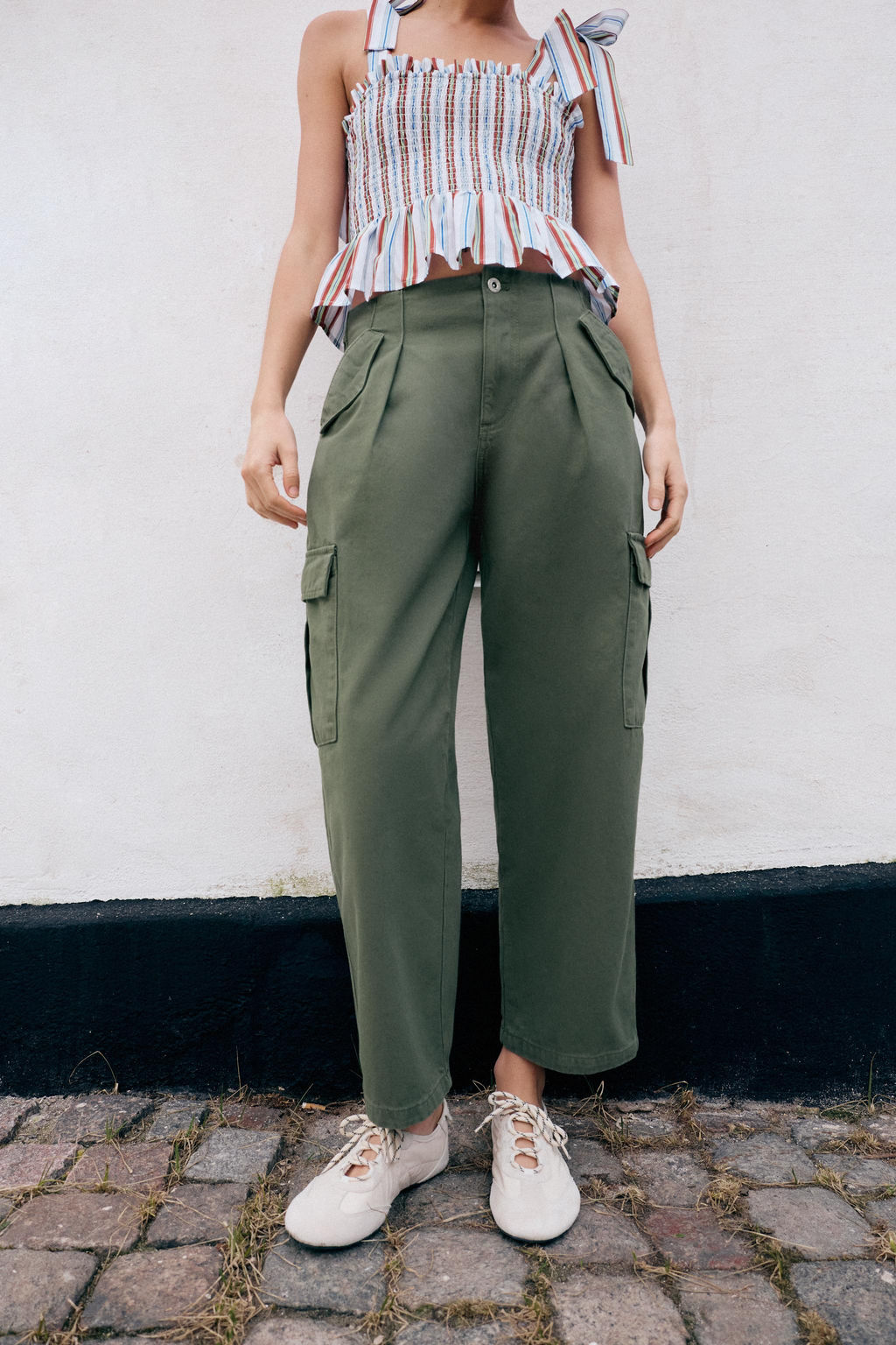 JEANS Z1975 CARGO TIRO MEDIO / Khaki - Zara фото 3