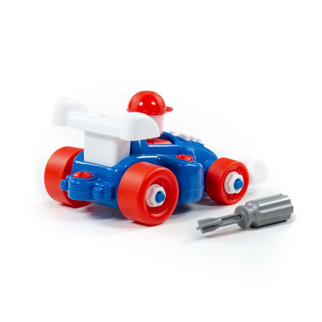 Конструктор-транспорт Автомобиль-гоночный (22 элемента) (в пакете) - Полесье фото 5