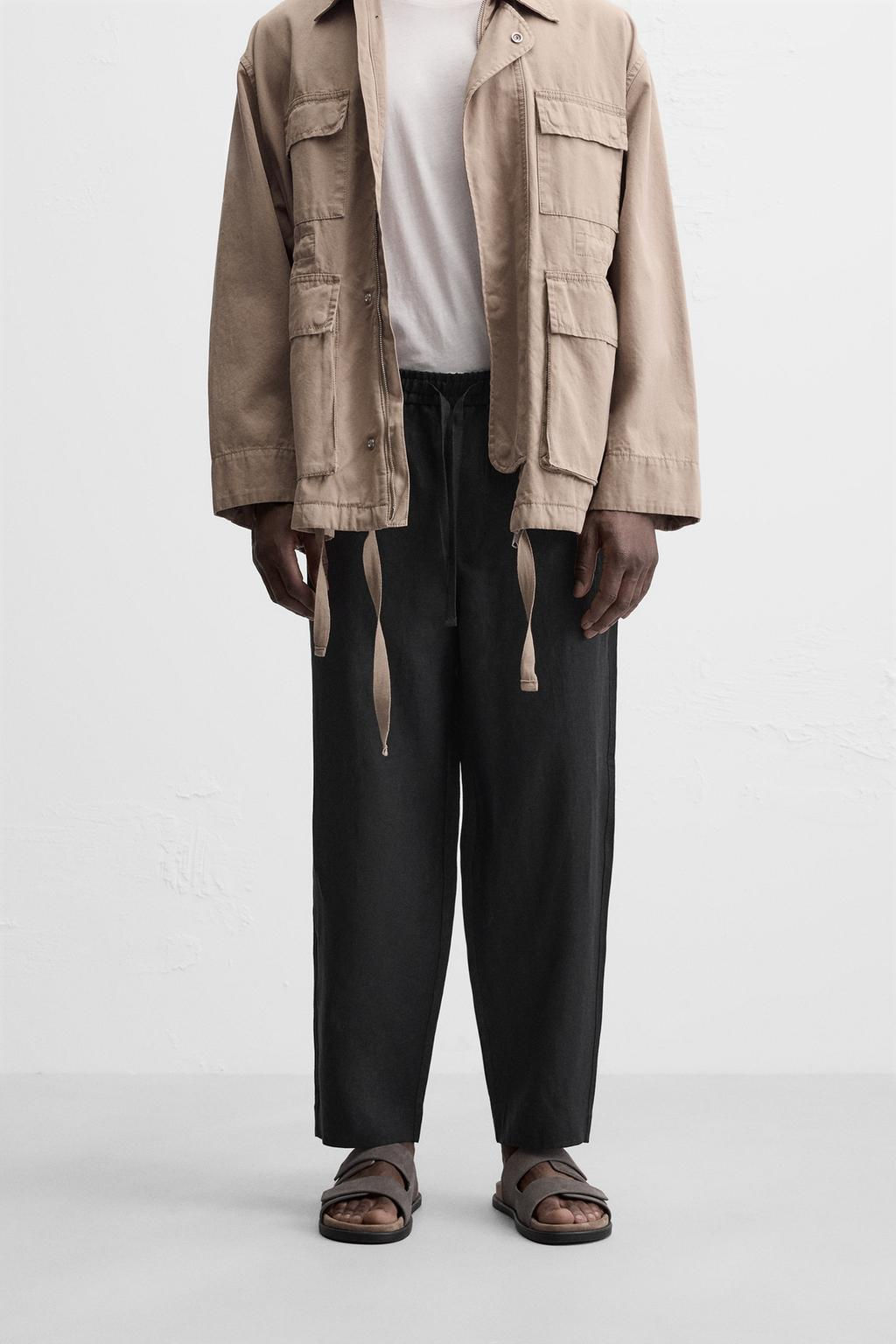 100% LINEN TROUSERS - Zara фото 29